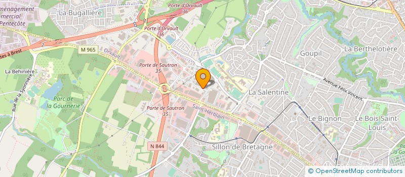 localisation de l'entreprise THERADIAL à ORVAULT
