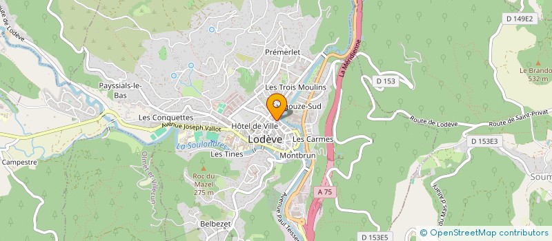 localisation de l'entreprise THERAPIE MANUELLE  LODEVE