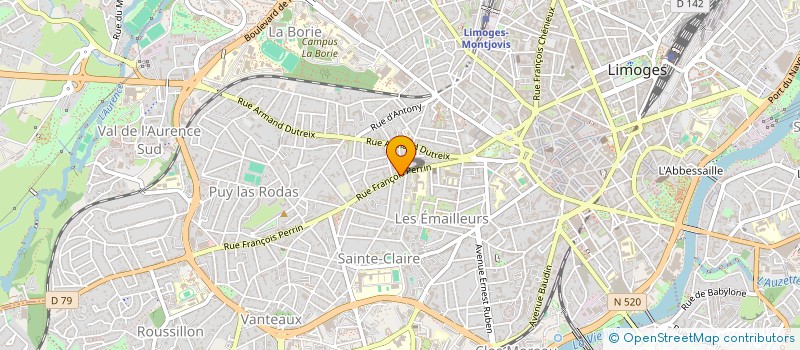 localisation de l'entreprise THERAPIES HOLISTIQUES AVEC L ENERGIE NATURELLE à LIMOGES