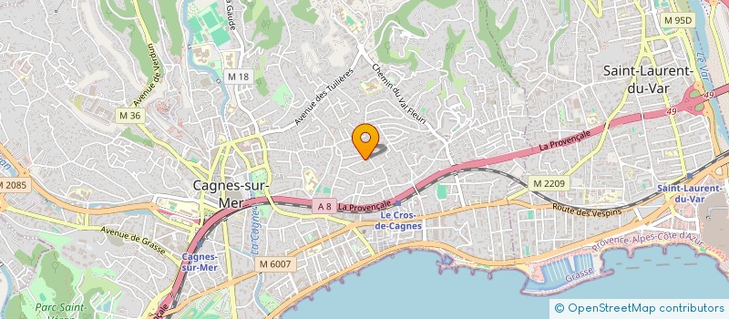 localisation de l'entreprise THERISA  CAGNES-SUR-MER