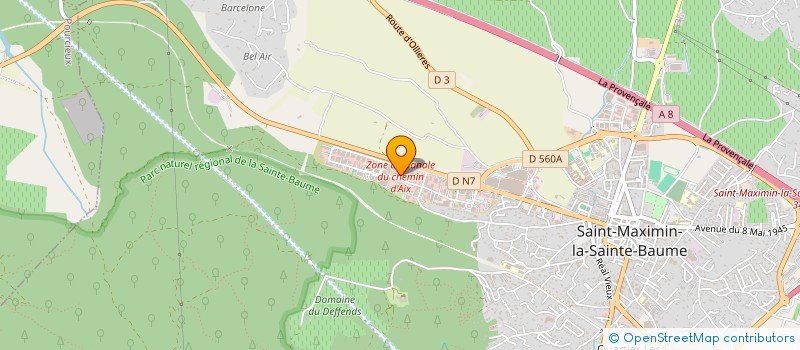 localisation de l'entreprise THERMAPAC à SAINT-MAXIMIN-LA-SAINTE-BAUME