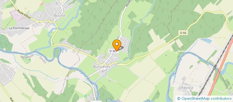 localisation de l'entreprise THERMATEC à VORAY SUR L'OGNON