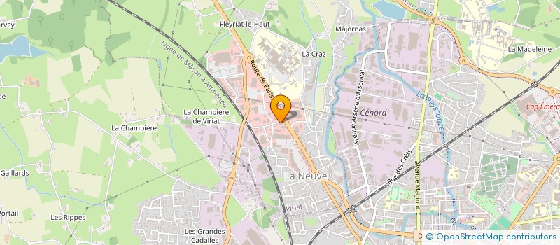 localisation de l'entreprise THERMCALOR à VIRIAT