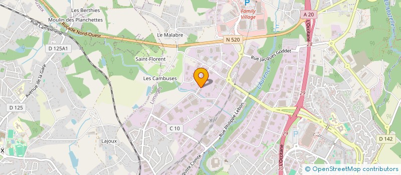 localisation de l'entreprise THERMEXIA à LIMOGES