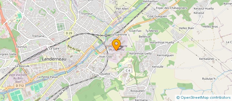 localisation de l'entreprise THERMIBAT à PLOUEDERN