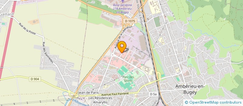 localisation de l'entreprise THERMIC SERVICES à AMBERIEU-EN-BUGEY