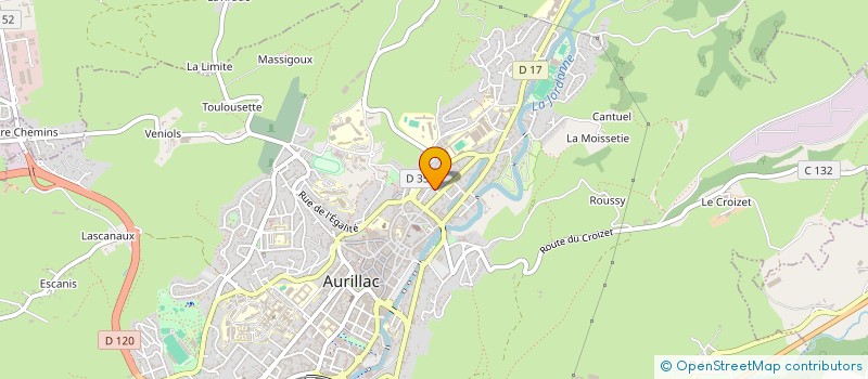 localisation de l'entreprise THERMIDEP à AURILLAC