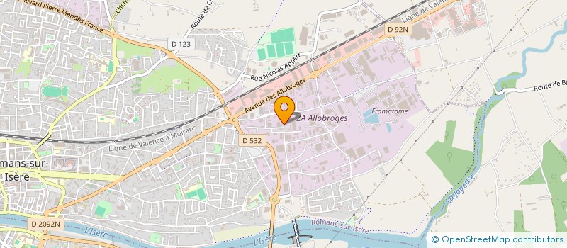 localisation de l'entreprise THERMIDOR à ROMANS-SUR-ISERE