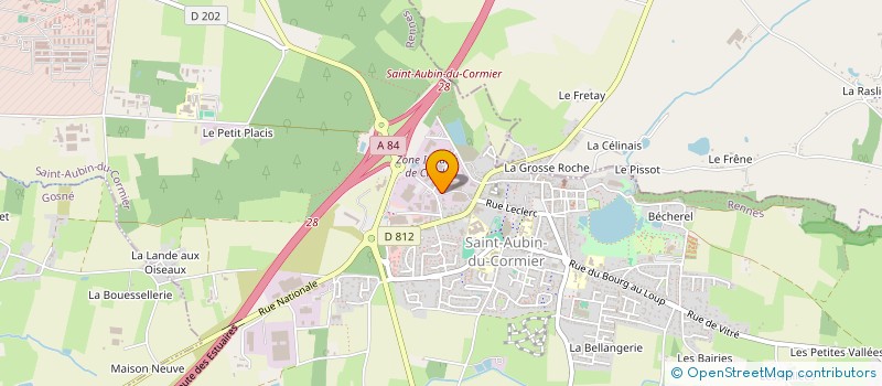 localisation de l'entreprise THERMIE INSTALLATIONS à SAINT-AUBIN-DU-CORMIER