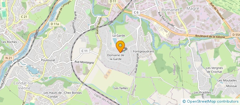 localisation de l'entreprise THERMINOVE à LIMOGES