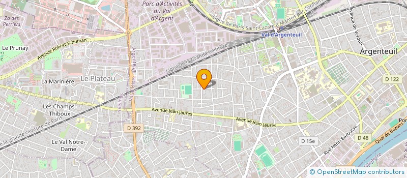 localisation de l'entreprise THERMO-BILAN à ARGENTEUIL