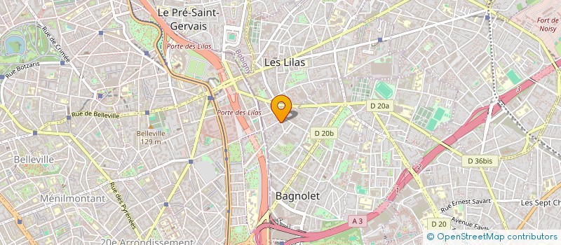 localisation de l'entreprise THERMO ENERGIE  LES LILAS