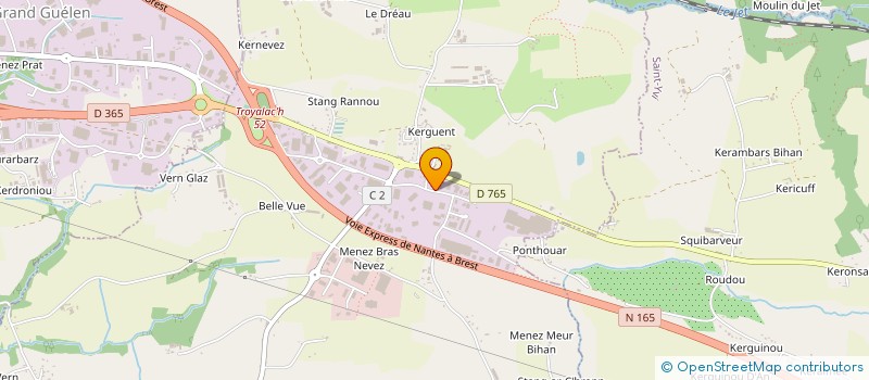 localisation de l'entreprise THERMO FROID à SAINT-EVARZEC