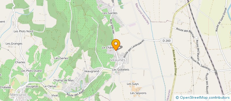 localisation de l'entreprise THERMOCLIM26 à MERCUROL-VEAUNES
