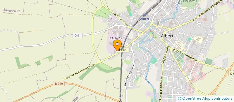 localisation de l'entreprise THERMOLAQUAGE RECAD à ALBERT