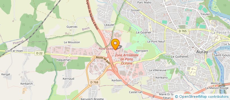 localisation de l'entreprise THERMOSANIT à AURAY
