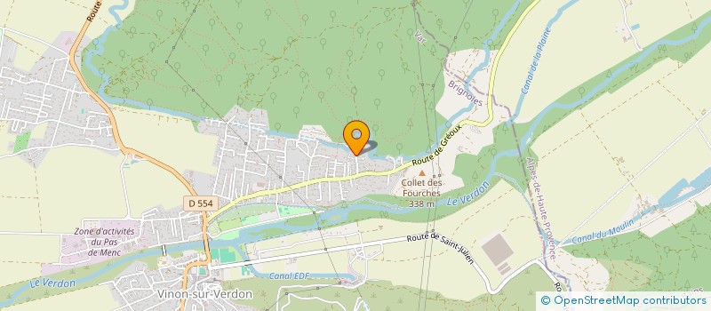 localisation de l'entreprise THERMOSENS  VINON-SUR-VERDON