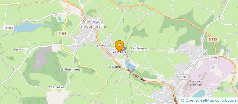 localisation de l'entreprise THERON FINANCES  MONTAIGUT-EN-COMBRAILLE