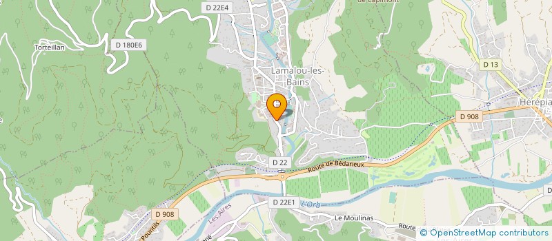 localisation de l'entreprise THERON PLOMBERIE  LAMALOU-LES-BAINS