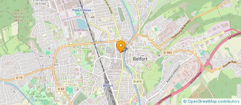 localisation de l'entreprise THESIS à BELFORT