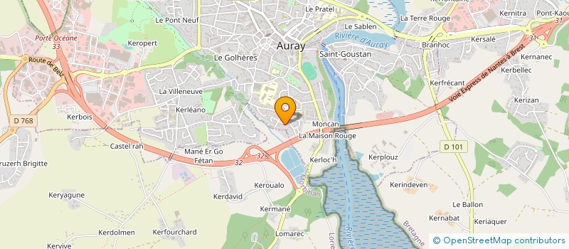 localisation de l'entreprise THESPOT2BE à AURAY