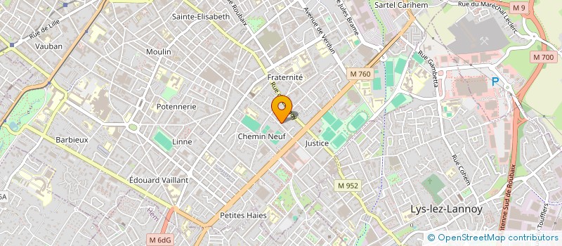 localisation de l'entreprise THETA 2000 à ROUBAIX