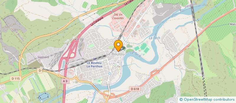 localisation de l'entreprise THETIS à LE BOULOU