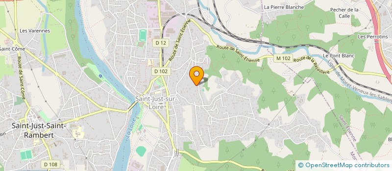 localisation de l'entreprise THETIS  SAINT-JUST-SAINT-RAMBERT