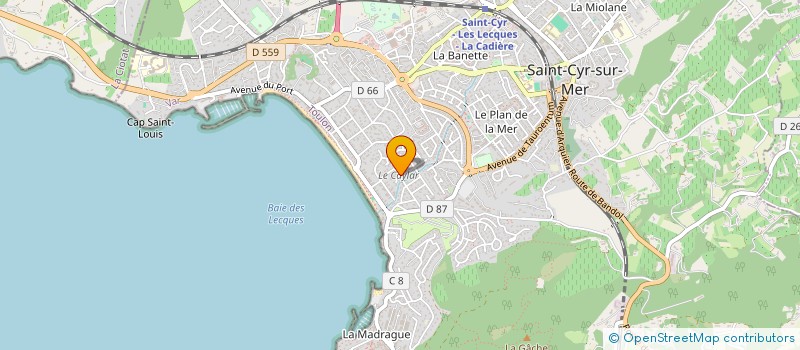 localisation de l'entreprise THETIS à SAINT-CYR-SUR-MER