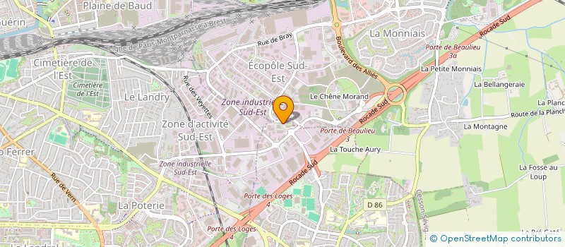 localisation de l'entreprise THETIS SPORT à CHANTEPIE