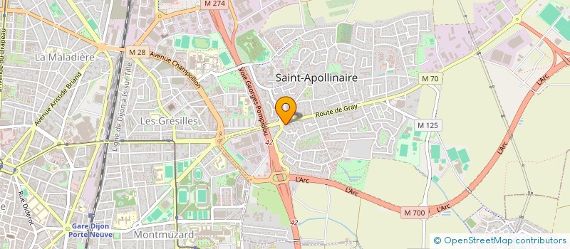localisation de l'entreprise THEURET ELECTRICITE à SAINT-APOLLINAIRE