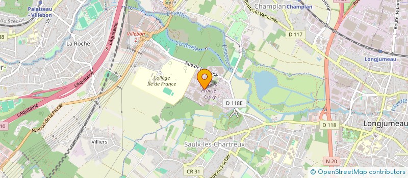 localisation de l'entreprise THEVIR GESTION à VILLEBON-SUR-YVETTE