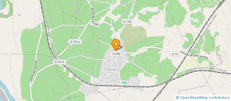 localisation de l'entreprise THEZIERS SPORT ENTRETIEN.  THEZIERS