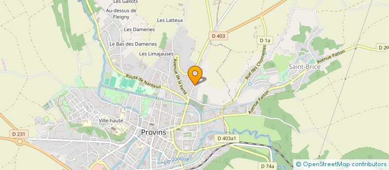 localisation de l'entreprise THF  PROVINS