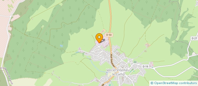 localisation de l'entreprise THIA  VERCEL-VILLEDIEU-LE-CAMP