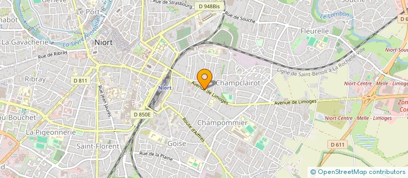 localisation de l'entreprise THIBAUD à NIORT