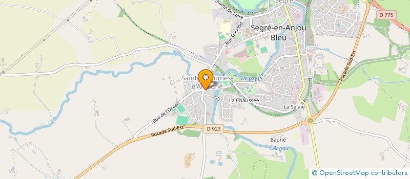 localisation de l'entreprise THIBAULT/BEGRAND  SEGRE-EN-ANJOU BLEU