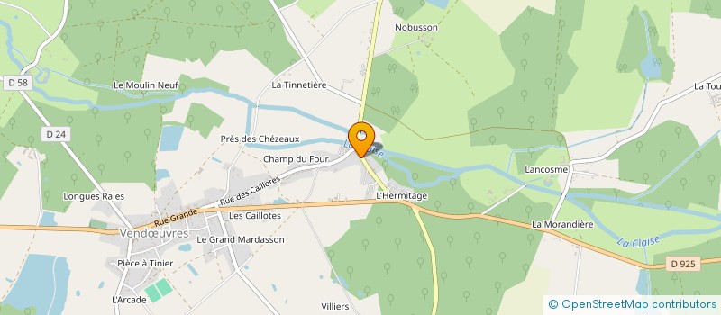 localisation de l'entreprise THIBAULT-SERRURERIE-METALLERIE-FERRONNERIE à VILLEGOUIN