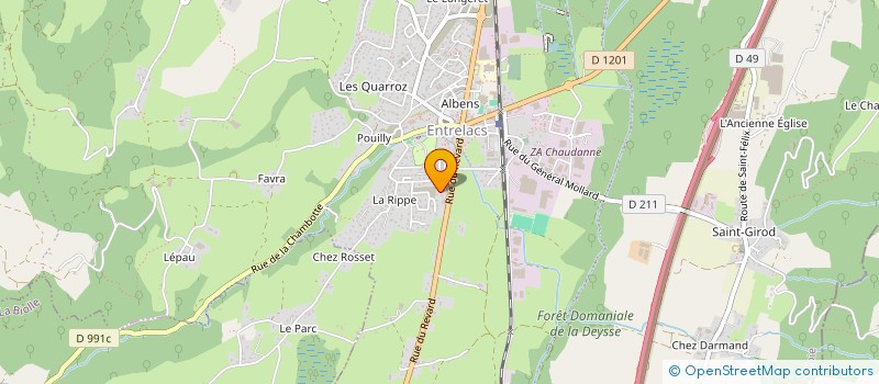 localisation de l'entreprise THIBAUT 21  ENTRELACS