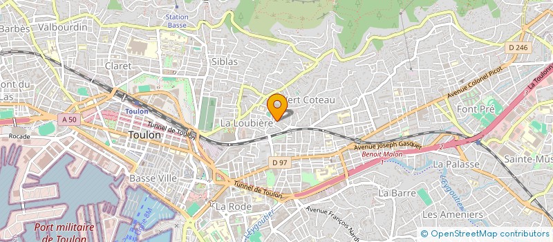 localisation de l'entreprise THIBAUT DE V  TOULON