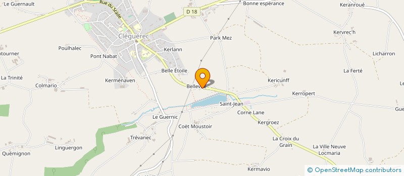 localisation de l'entreprise THICA  CLEGUEREC