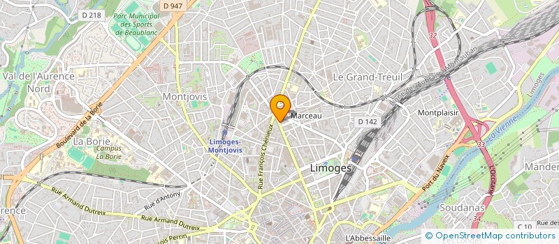localisation de l'entreprise THIDOS SARL à LIMOGES