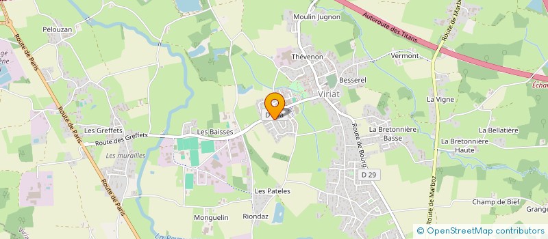 localisation de l'entreprise THIEBAUDET PLOMBERIE à VIRIAT