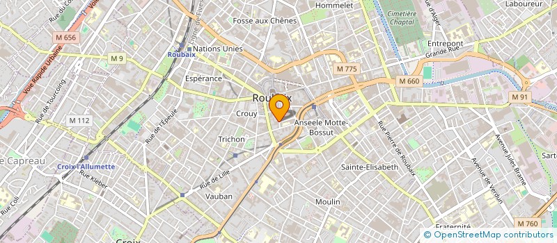 localisation de l'entreprise THIEFFRY FRERES ET CIE à ROUBAIX