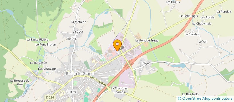 localisation de l'entreprise THIEL FUNERAIRE  PLELAN-LE-GRAND