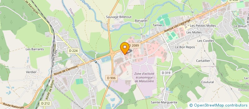 localisation de l'entreprise THIERREST à THIERS