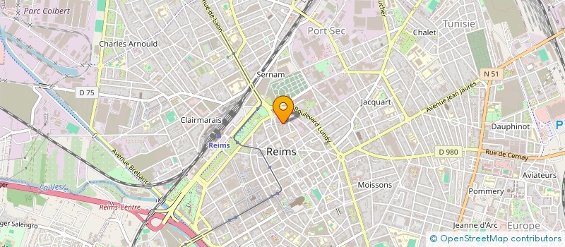 localisation de l'entreprise THIERRY COLLET - SEVERINE LUNEAU - COMMISSAIRES DE JUSTICE  REIMS