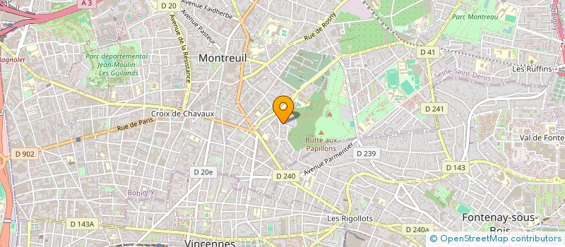 localisation de l'entreprise THIERRY & EMILIE à MONTREUIL