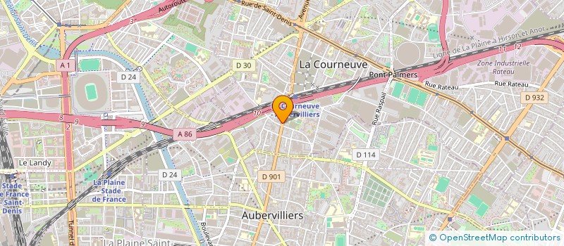 localisation de l'entreprise THIERRY MODE à LA COURNEUVE