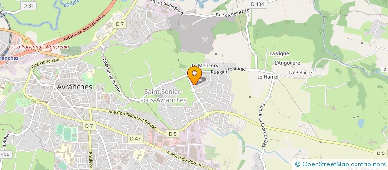 localisation de l'entreprise THIERRY TILLIER FORMATIONS  SAINT-SENIER-SOUS-AVRANCHES